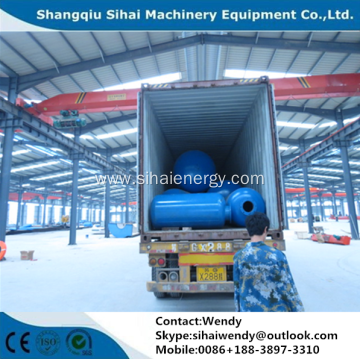 High oil yield waste tyre recycling machine
